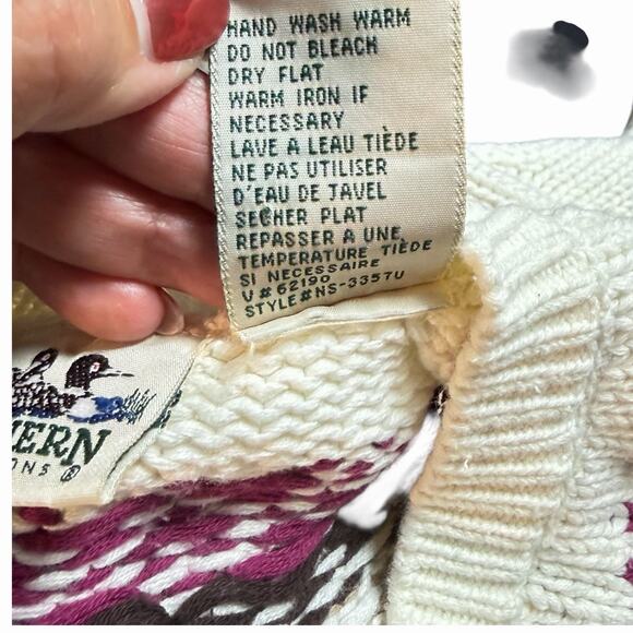 VTG 80s 90s CARDIGAN FLORAL & GRAPE COTTAGE CORE GRANDMA NORTHERN REFLECTIONS S - Picture 6 of 6